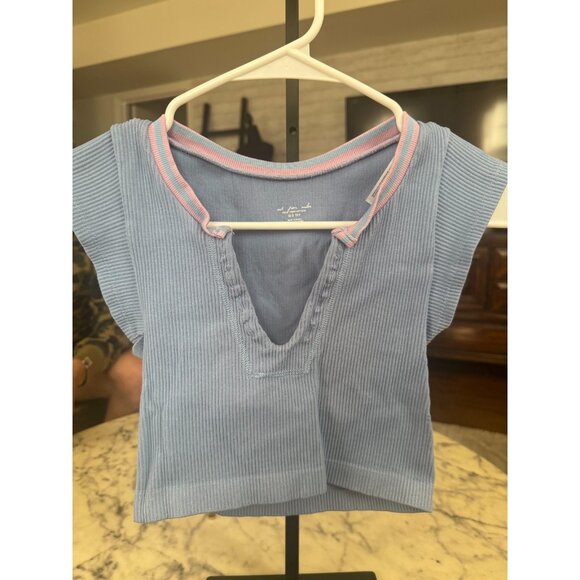 Urban Outfitters Out From Under Go For Gold Seamless Top in Blue Womens Size XS - Picture 2 of 8